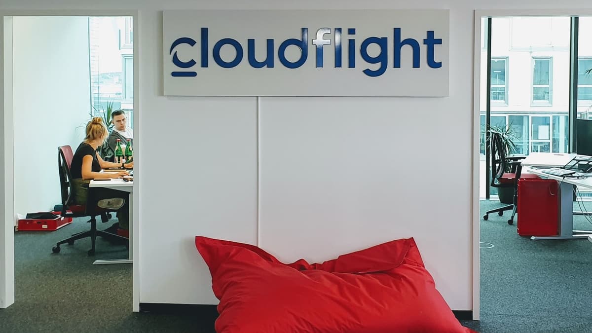 Cloudflight Logo in the Cologne Office