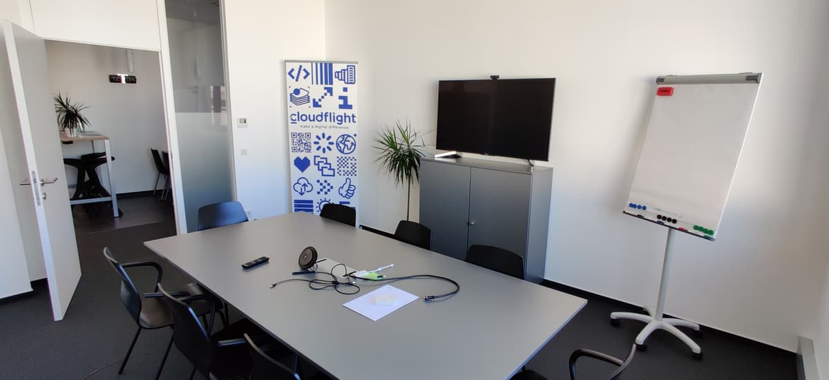 Meeting room in the Cloudflight Ried office