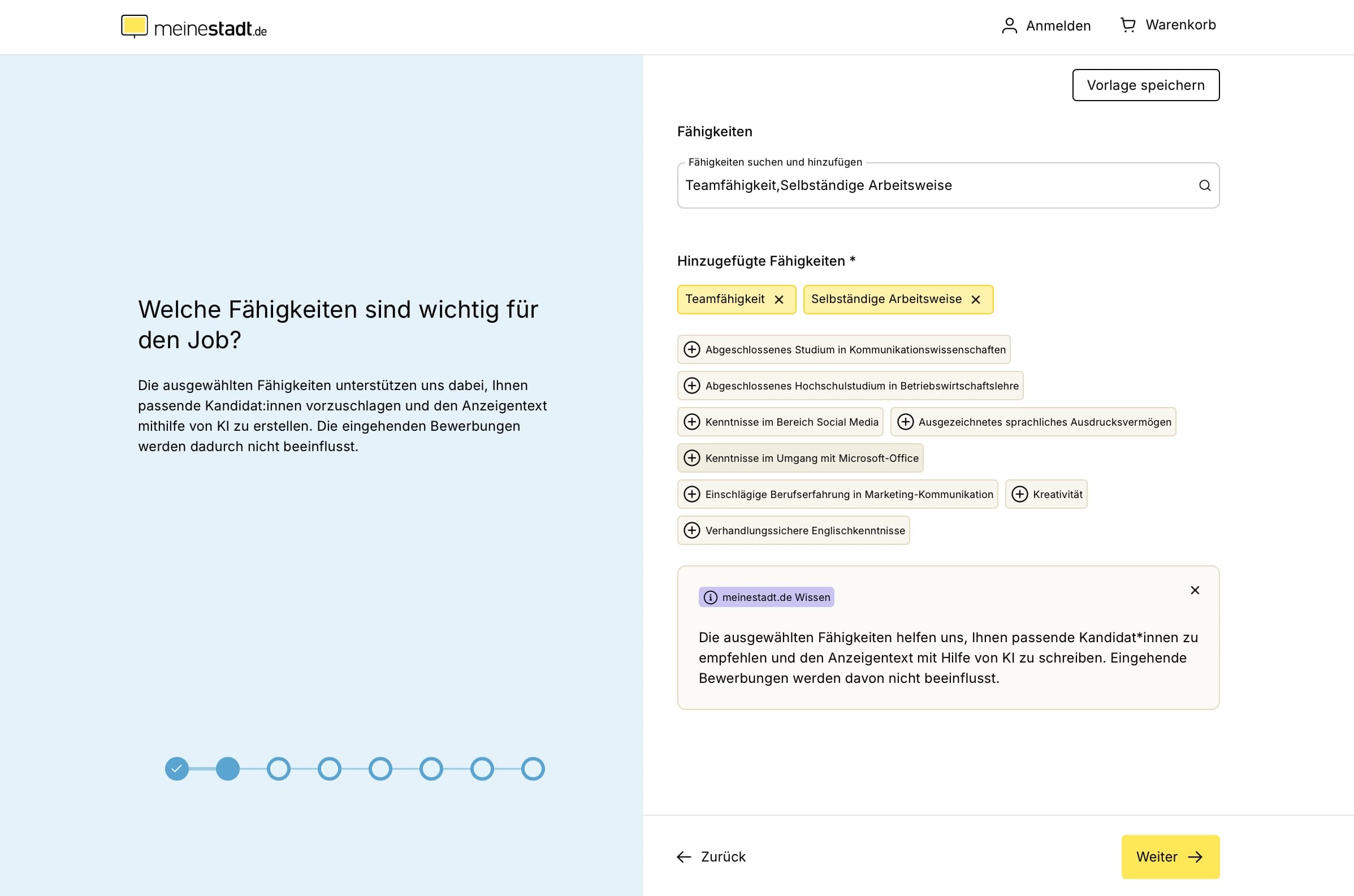 meinestadt B2B eCommerce Plattform